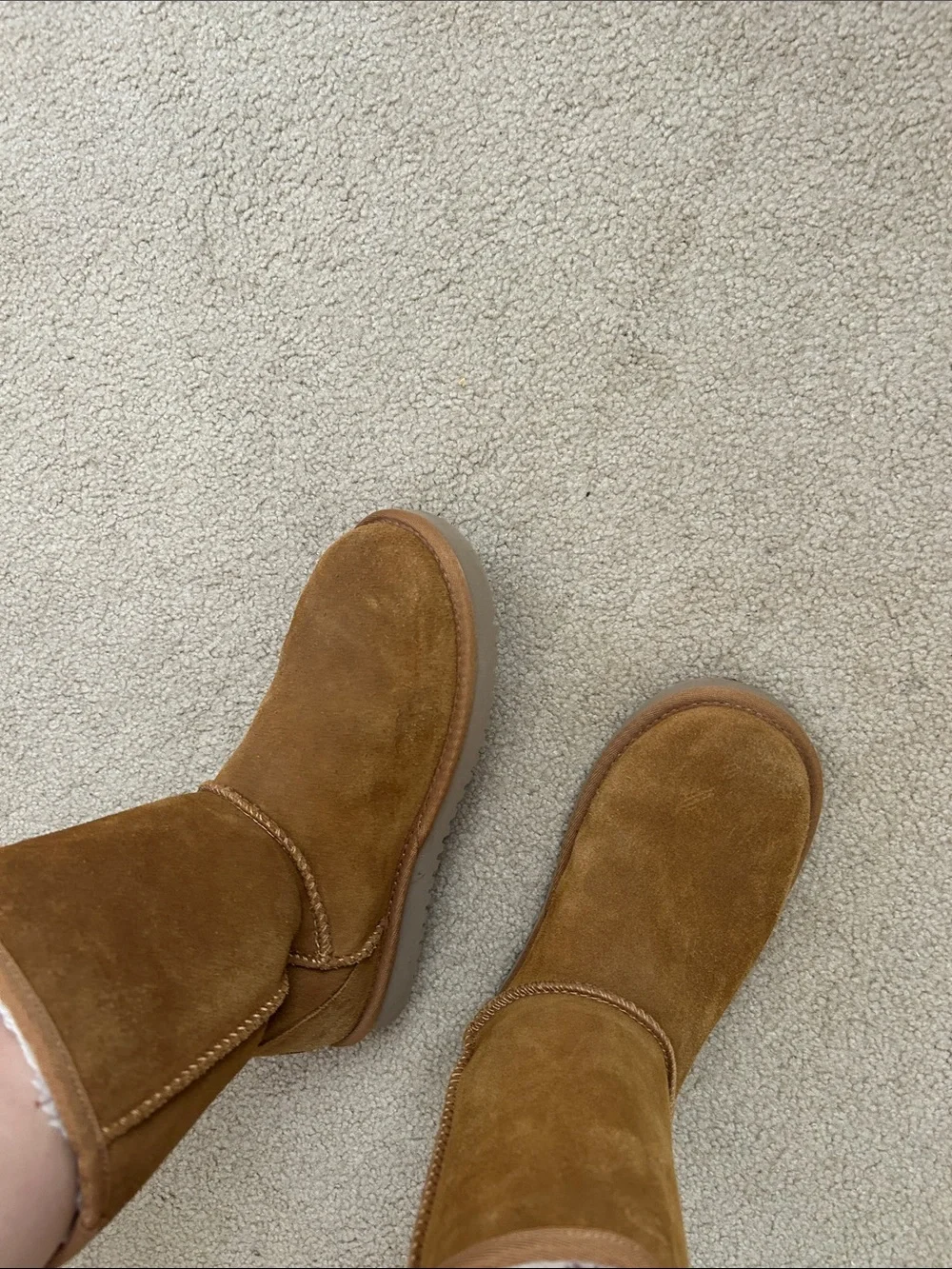 Koolaburra Suede Fleece-Lined Boots - Chestnut Brown